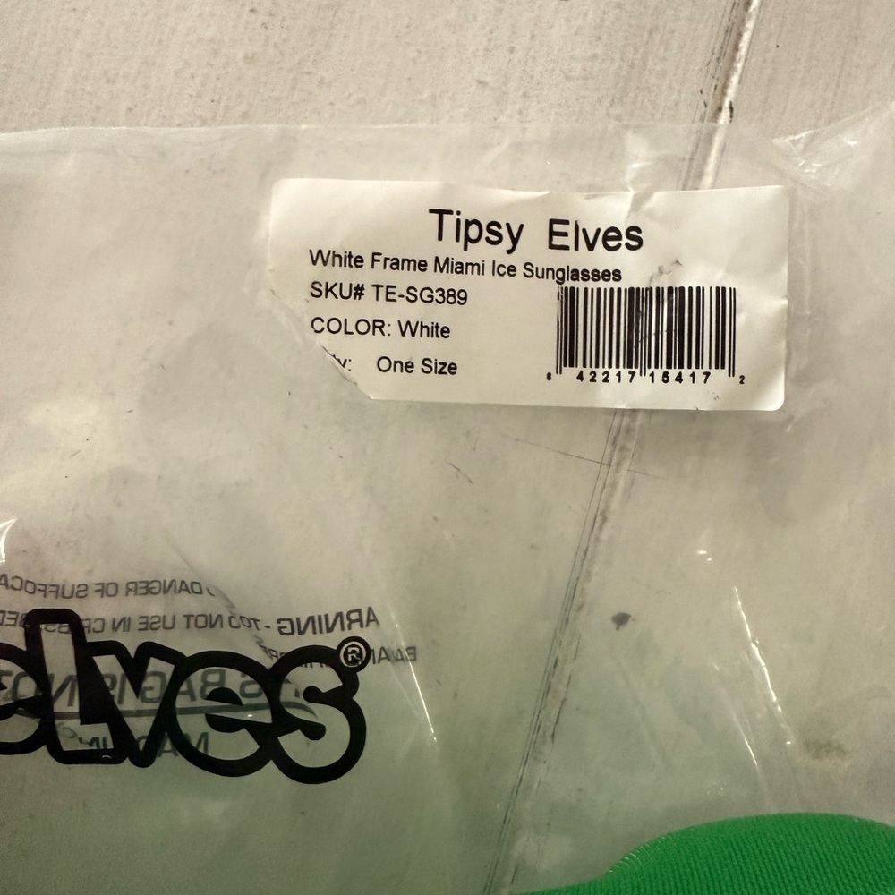 🎀PICK 5/$25🎀 Tipsy Elves White Miami Ice Sport Style Reflective Sunglasses - Picture 6 of 8